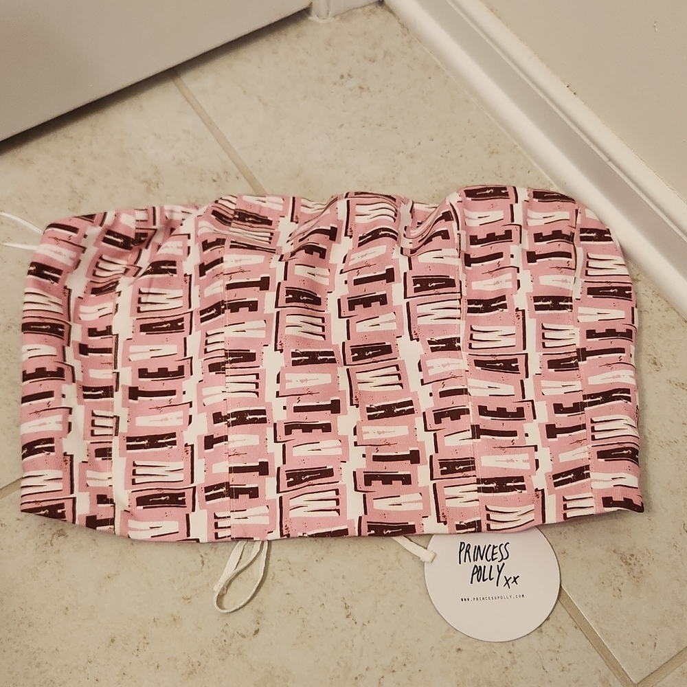 Princess‎ Polly NWT Pink Tube Top Womens Size 12  #G211